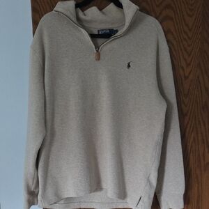 Polo by Ralph Lauren Men's Tan Zip-Up Sweater